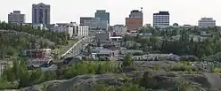 Skyline of downtown Yellowknife