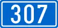 Croatian D307 road shield