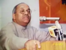 Vaidik speaking at a function