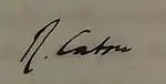 Signature of Dr Richard Caton