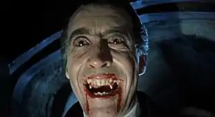 Image 30Christopher Lee (seen here as Dracula in 1958) starred in many of Hammer's British horror films. (from Culture of England)