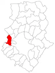 Location in Ilfov County