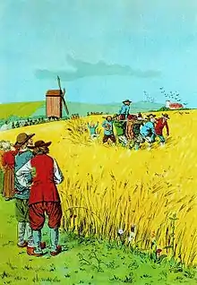 Illustration to a The Stork in the Corn, a Molbo story