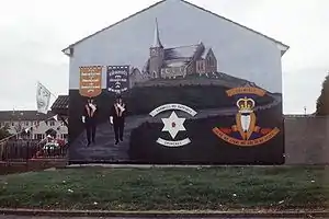 A mural in Belfast showing solidarity with the Portadown Orangemen