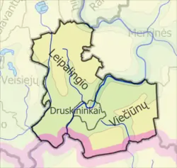 Location of Druskininkai