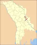 Map of Moldova highlighting Dubăsari District