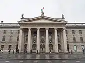 The Greek hexastyle portico of the General Post Office (Dublin) completed in 1818