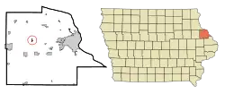 Location of Bankston, Iowa