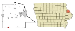 Location in Iowa