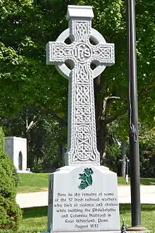 Memorial to the victims of Duffy's Cut