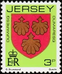 Dumaresq Family Coat of Arms Stamp