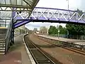 Looking north with the site of the old Port Road line bay platforms to the left