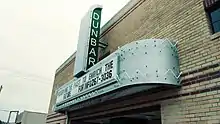 The restored Dunbar Theatre sign