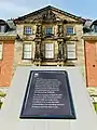 National Trust notice explaining the sculpture's removal