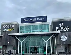 The main entrance to Dunmail Park.