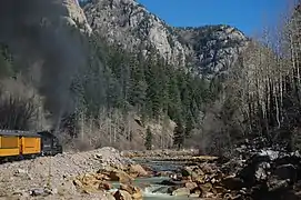 Along the Animas River to Silverton on October 25, 2012