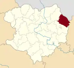 Raion location in Kharkiv Oblast