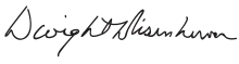 Dwight D. Eisenhower's signature