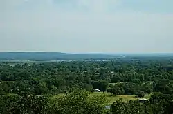 Outskirts of Dyer with Arkansas River in the background, July 2005