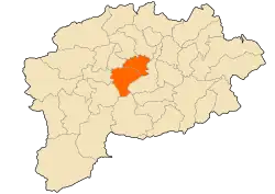 Map of Guelma Province highlighting the district