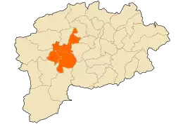 Map of Guelma Province highlighting the district