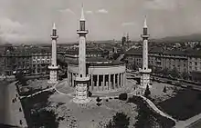 Mosque, built as a museum  in 1938 and adapted in 1941 for the Zagreb Muslims by the Croatian fascist leader and politician who led the Ustaše movement Ante Pavelić, today Meštrović Pavilion, Square of Victims of Fascism.