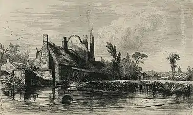 etching: Burgh Bridge