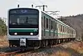 A 5-car E501 series EMU on the Mito Line in December 2008