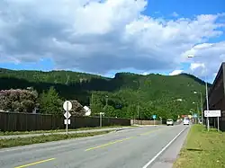 View of the E6 highway passing through Selfors