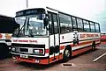 Paramount 3200 I Express on Leyland Tiger chassis, showing the wider two-piece Express door.  This coach also has non-standard sliding-ventilator windows.