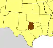 Location of the Episcopal Church in North Texas at its dissolution