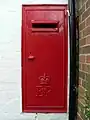 Large EIIR Type 'D' Wall box at Alrewas PO, Staffordshire, England.