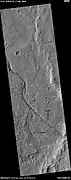 Channel showing an old oxbow and a cutoff, as seen by HiRISE under HiWish program.