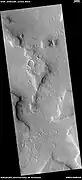 Wide view of dipping layers, as seen by HiRISE under HiWish program