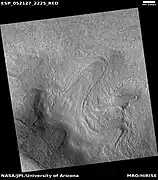 Flow, as seen by HiRISE under HiWish program