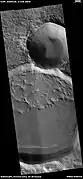 Wide view of craters, layers, streaks, hollows  Picture taken with HiRISE under HiWish program