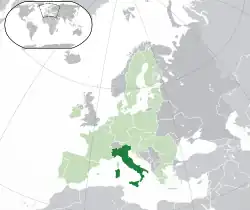 Location of Euro gold and silver commemorative coins