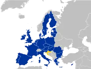 Image 25Newest state in yellow (from History of the European Union)