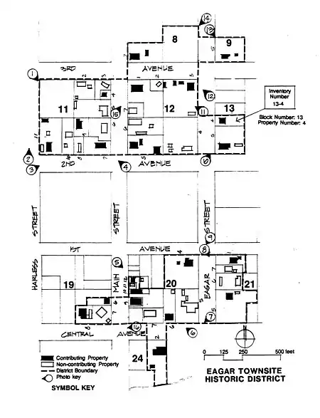 EagerTownsiteHistoricDistrictMap