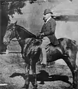 H-3. Photograph of Fairman Rogers riding his mare "Josephine" (circa 1878), attributed to Thomas Eakins.