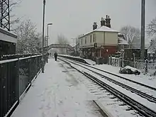 The station in snow, in February 2007