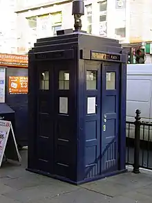 Image 19A police box outside Earl's Court tube station in London, built in 1996 and based on the 1929 Gilbert Mackenzie Trench design