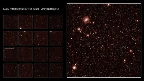 Early commissioning test image NISP instrument