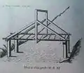 Primitive design of an early truss bridge by Fausto Veranzio