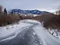 East Gallatin River near Bozeman, Montana in Winter