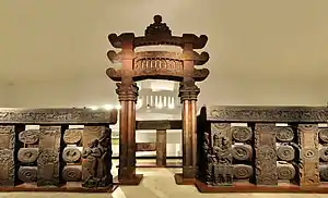 East Gateway and Railings of Bharhut Stupa. Sculptured railings: 115 BCE, toranas: 75 BCE.