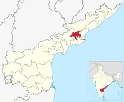 Location in Andhra Pradesh