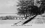 A view of the east side of Harveys Lake, ca 1907.