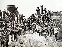 Image 42The Golden Spike where the First transcontinental railroad was completed in the U.S. on May 10, 1869, in Promontory, Utah (from Utah)