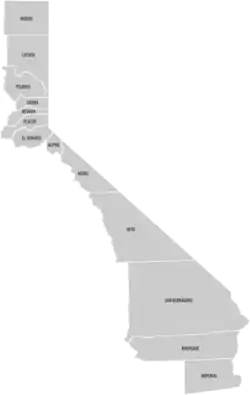 Counties on California's Eastern Border